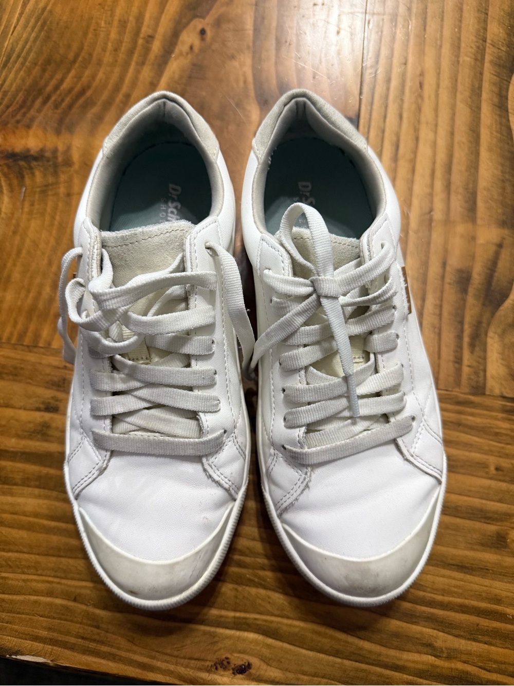 Dr Scholl White Women's Low-Top Lace-Up Sneakers